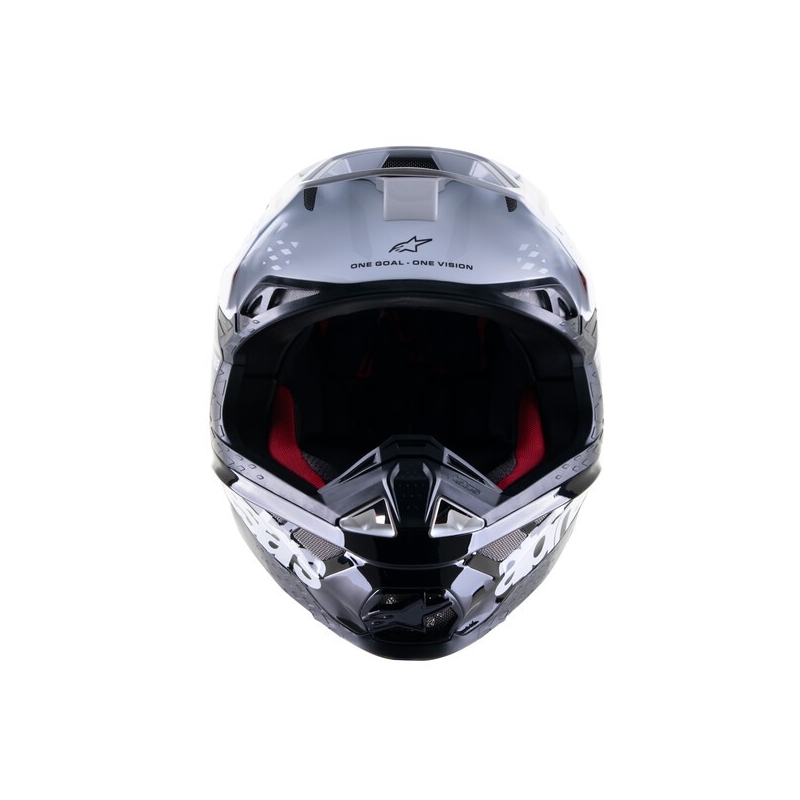 Alpinestars Supertech S-M8 Radium 2 Motocross kypärä musta ja valkoinen