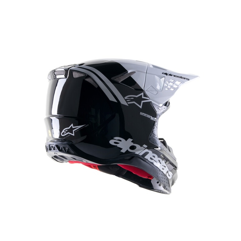 Alpinestars Supertech S-M8 Radium 2 Motocross kypärä musta ja valkoinen