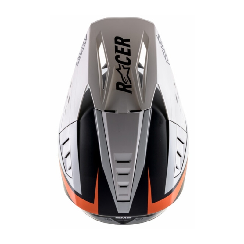 Motokrosová helma Alpinestars S-M5 Rayon černo-bílo-fluo oranžová matná