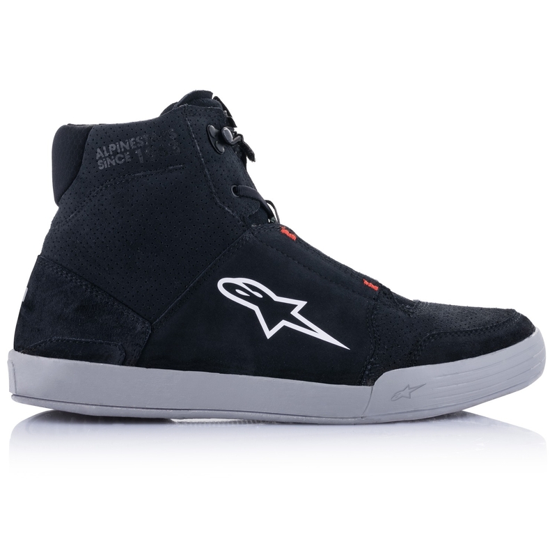 Alpinestars Chrome musta-harmaa-fluo-punainen moottoripyöräsaappaat