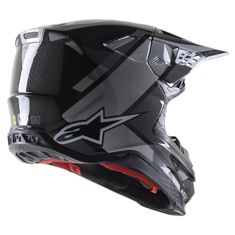 Motokrosová helma Alpinestars S-M10 Carbon Meta2 černo-šedá lesklá