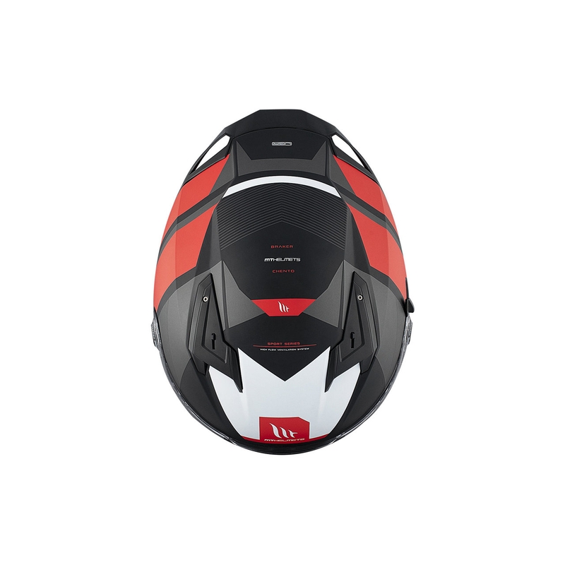 MT BRAKER SV Chento B5 integroitu moottoripyöräilykypärä mattamusta-harmaa-punainen