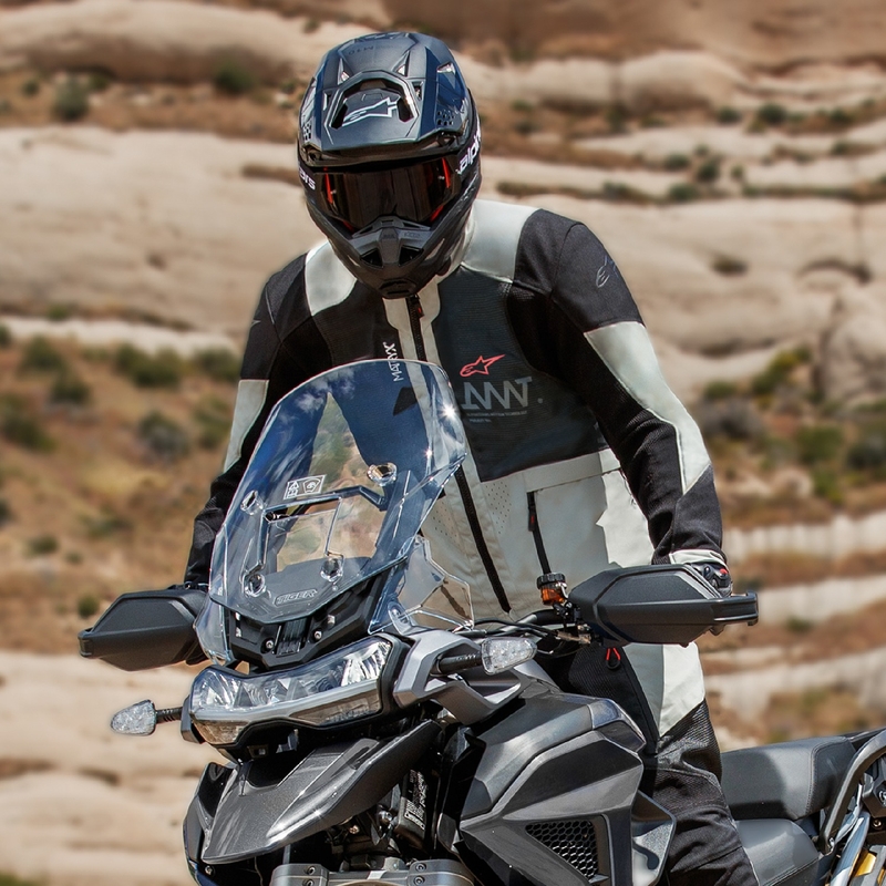 Alpinestars Amt 7 Air vaaleanharmaa-musta moottoripyörätakki