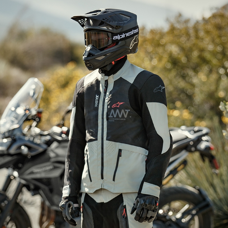 Alpinestars Amt 7 Air vaaleanharmaa-musta moottoripyörätakki