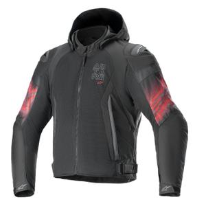 Alpinestars Zaca Air Venom Vedenpitävä Musta/Fluo Red Moottoripyöräily takki
