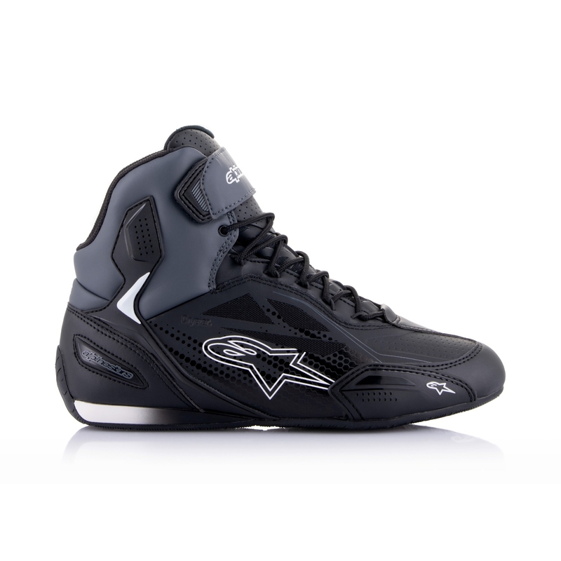 Alpinestars Faster-3 Drystar Musta-Tummanharmaa Moottoripyöräilykengät