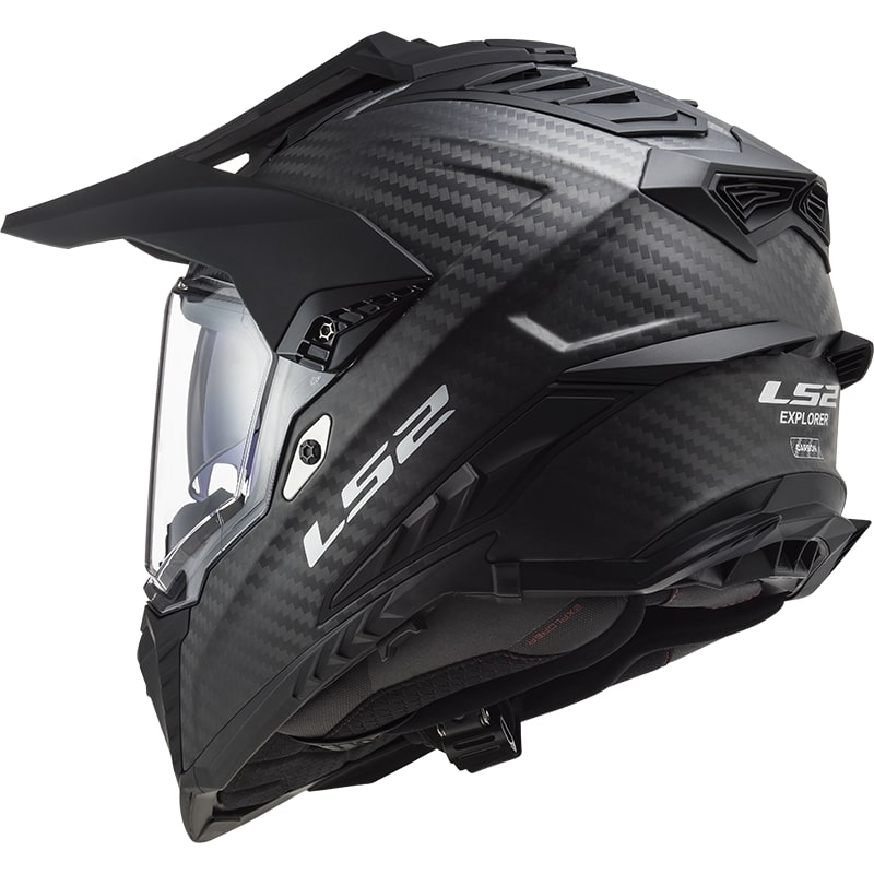 Enduro přilba LS2 MX701 Explorer C Solid Carbon černá matná - II. jakost
