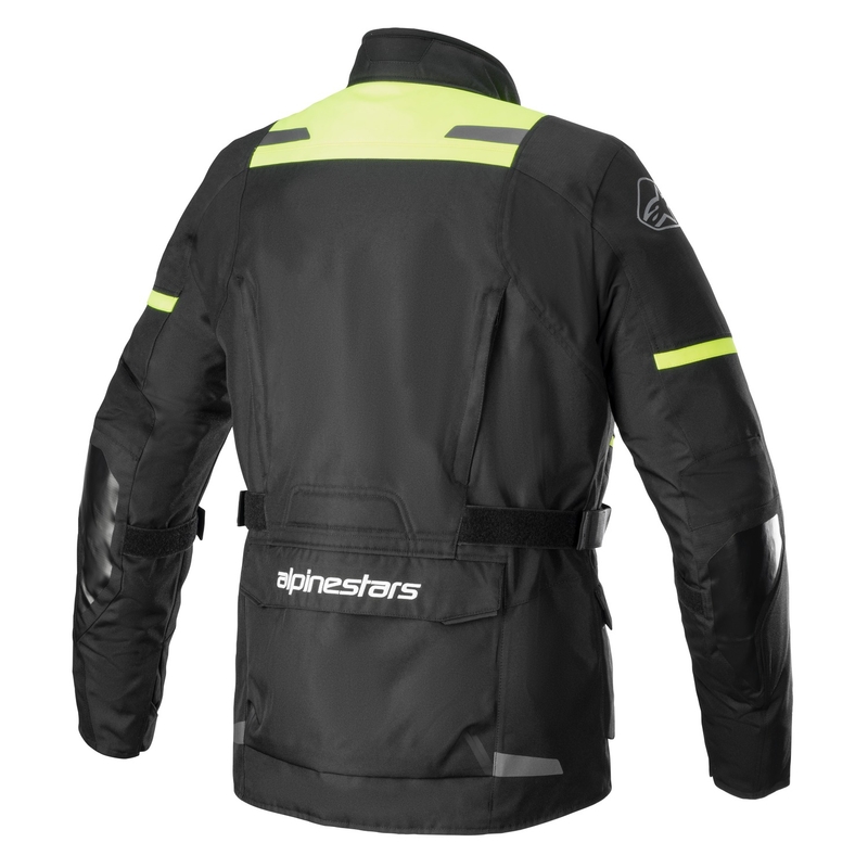Alpinestars Andes Drystar 3 musta-fluo-keltainen moottoripyörätakki