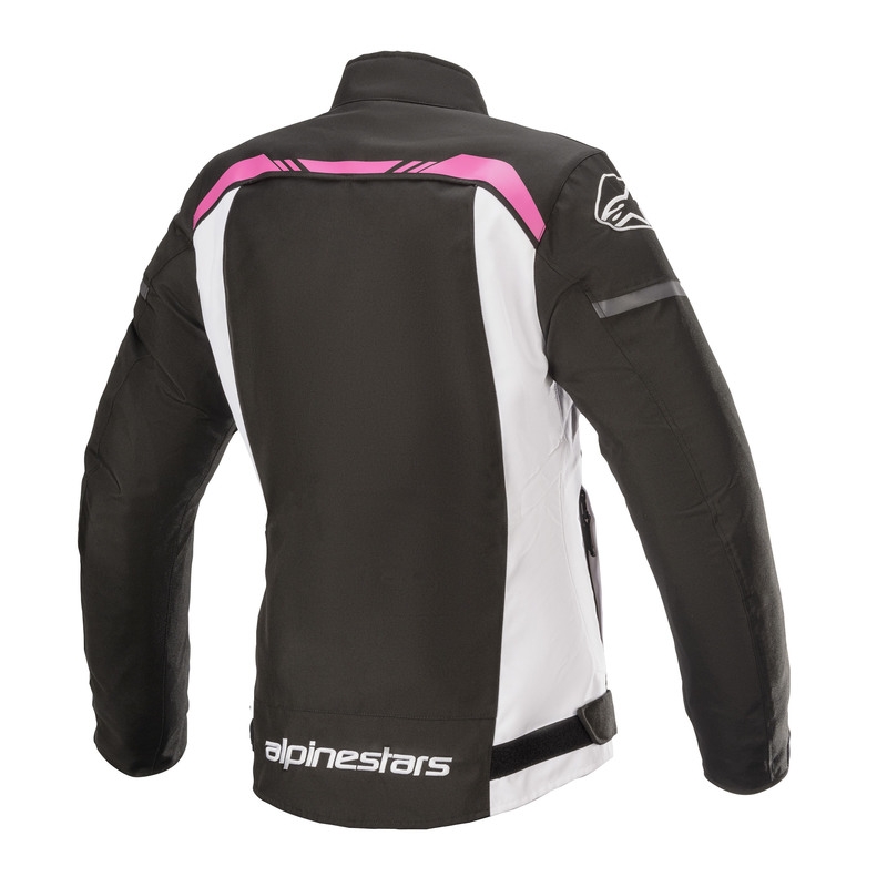 Dámská bunda na motorku Alpinestars Stella T-SPS Waterproof černo-bílo-růžová