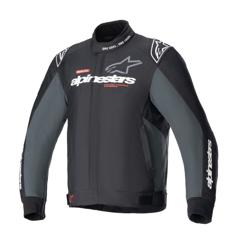 Alpinestars Monza Sport Musta-harmaa-punainen-valkoinen moottoripyöräily takki