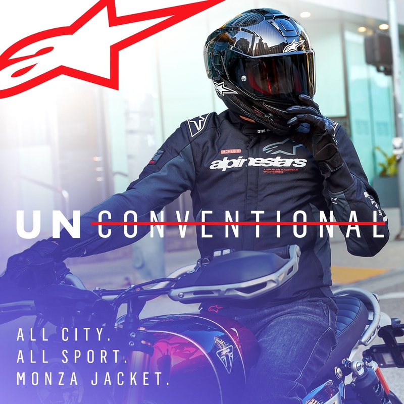 Alpinestars Monza Sport Musta-harmaa-punainen-valkoinen moottoripyöräily takki