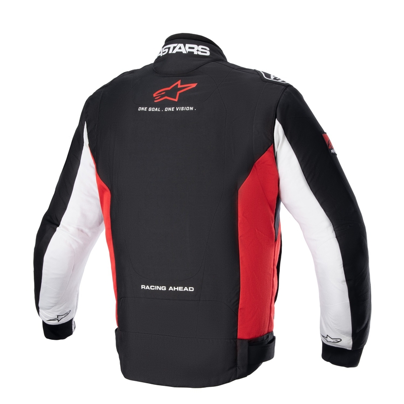 Alpinestars Monza Sport musta, punainen ja valkoinen moottoripyörätakki