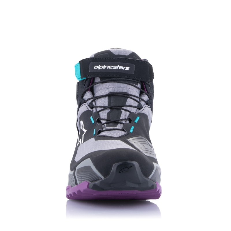 Alpinestars Naisten Stella CR-X Drystar Musta-harmaa-violetti-turkoosi Moottoripyöräsaappaat