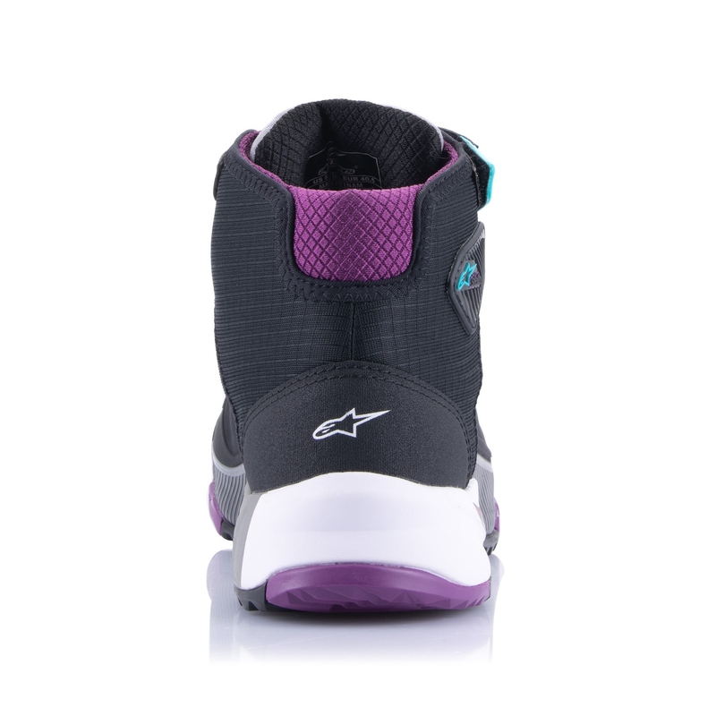 Alpinestars Naisten Stella CR-X Drystar Musta-harmaa-violetti-turkoosi Moottoripyöräsaappaat