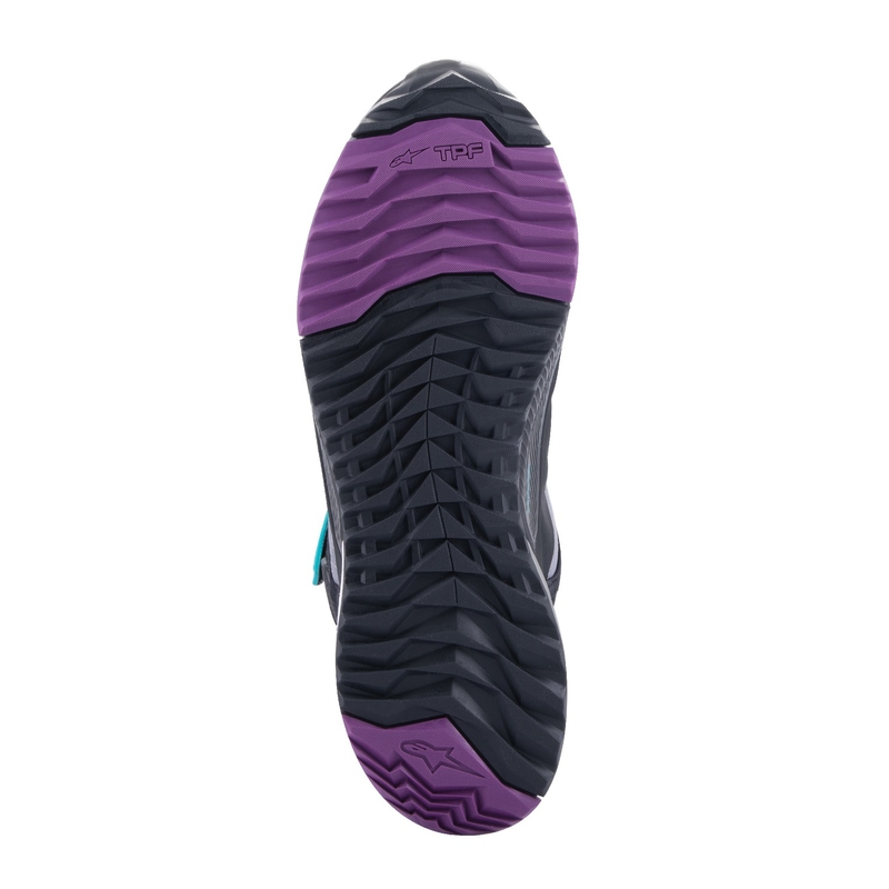 Alpinestars Naisten Stella CR-X Drystar Musta-harmaa-violetti-turkoosi Moottoripyöräsaappaat