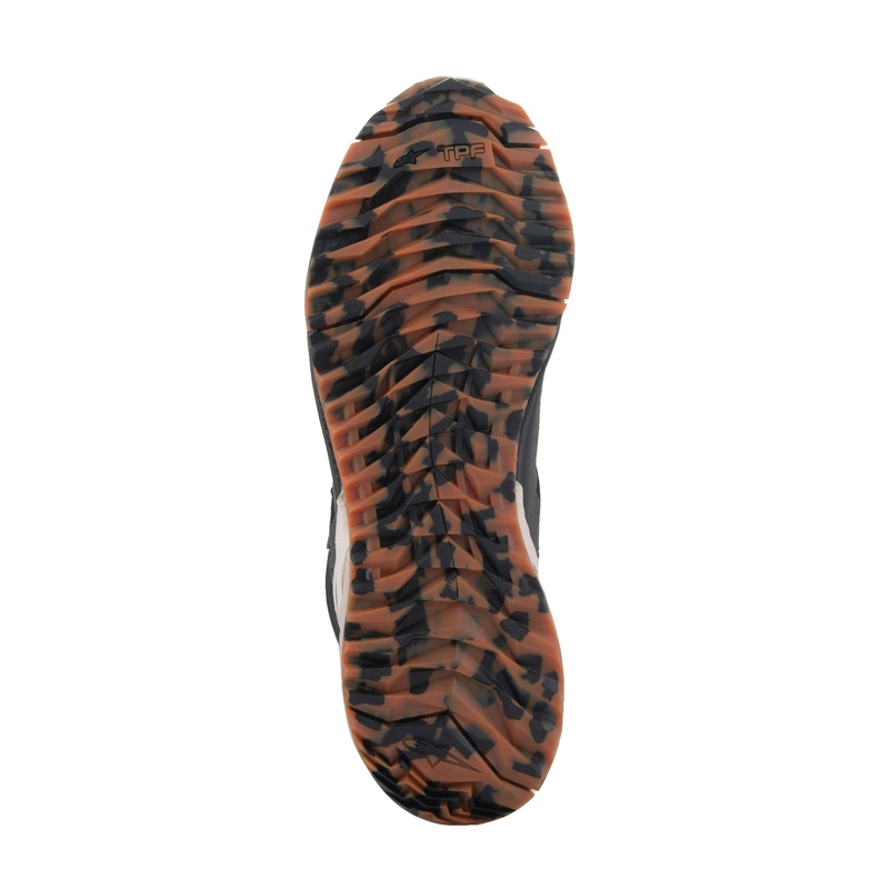 Alpinestars CR-1 mustat ja vaaleanruskeat moottoripyöräsaappaat