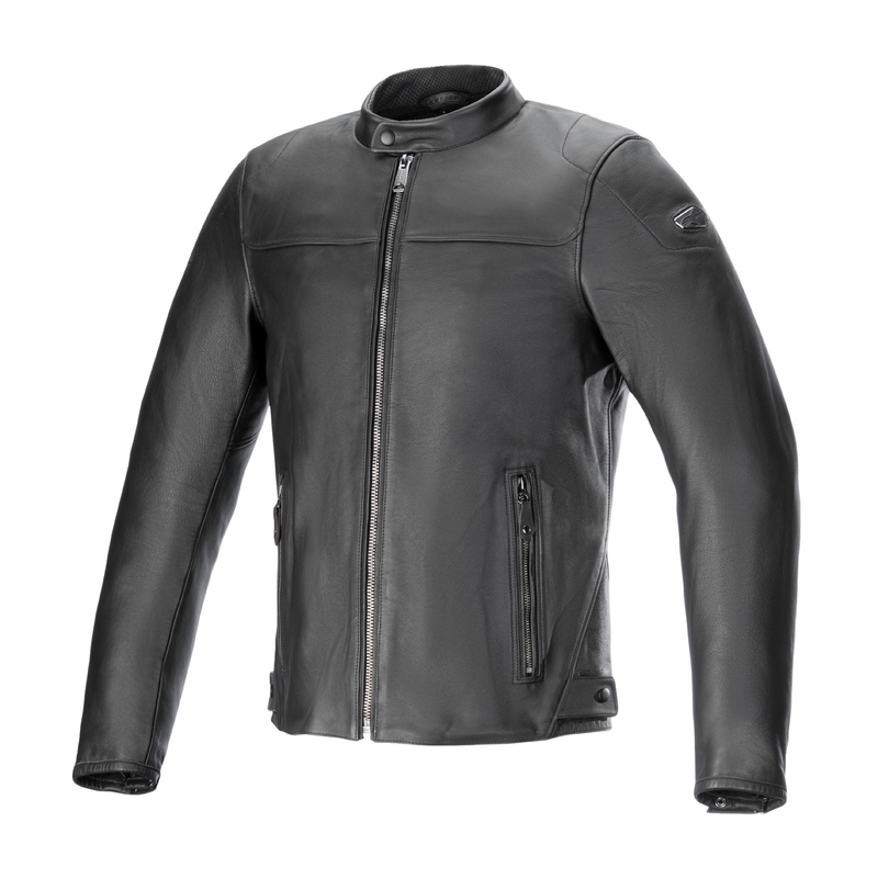 Alpinestars Blacktrack Musta Nahka Moottoripyöräily takki