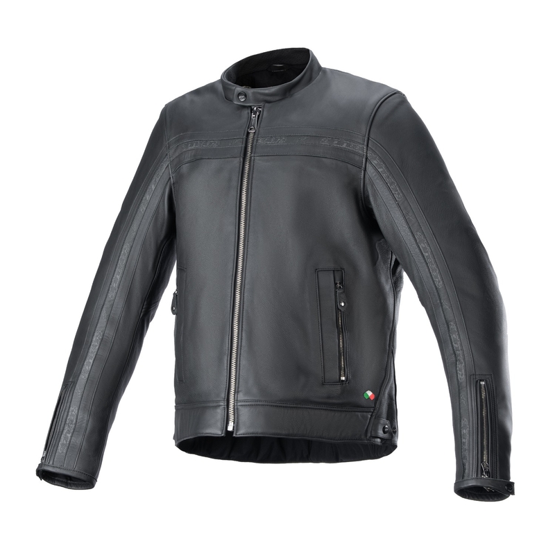 Alpinestars Dyno Musta Nahka Moottoripyöräily takki