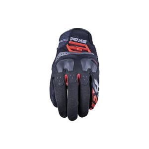 Moottoripyöräkäsineet FIVE TFX4 musta-punainen