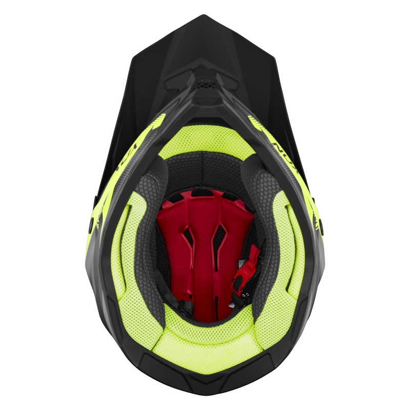 Dětská motokrosová helma NOX N761 MX fluo žluto-černo-šedá