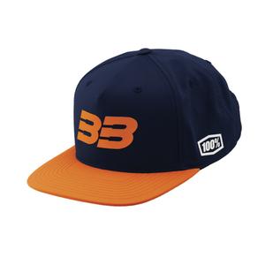 Lippis 100% BB33 Snapback sini-oranssi