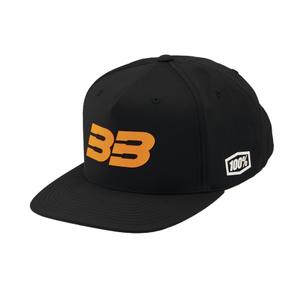 Lippis 100% BB33 Snapback musta-oranssi