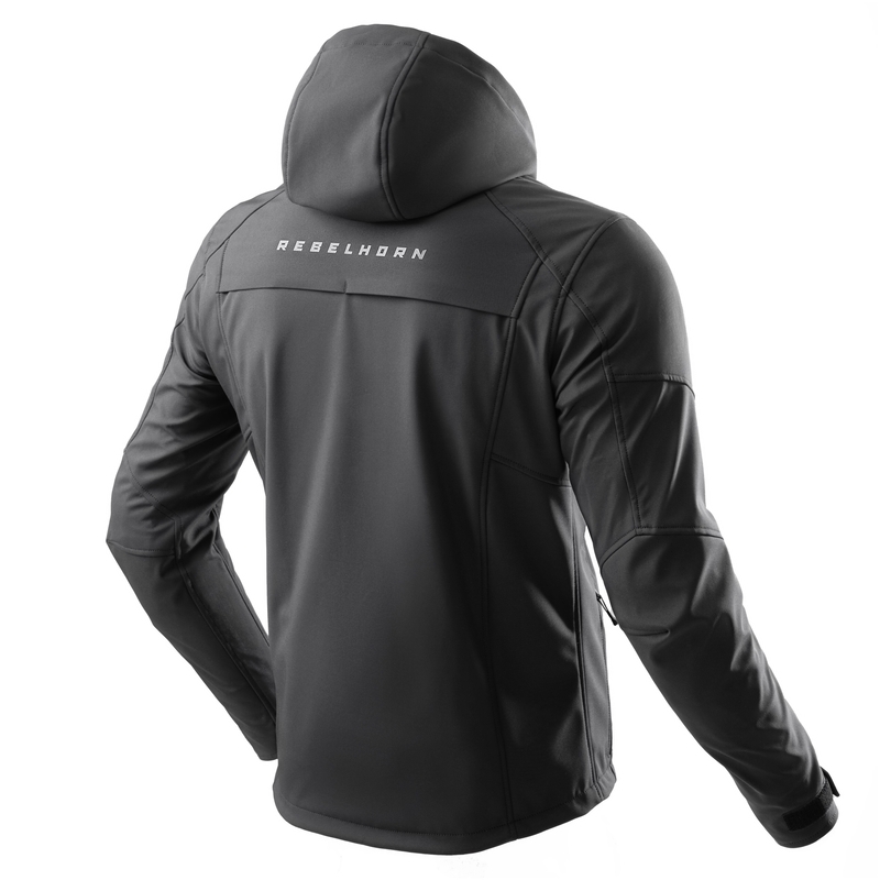 Softshell Moottoripyöräily takki Rebelhorn Slash Musta