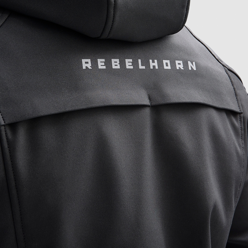 Softshell Moottoripyöräily takki Rebelhorn Slash Musta