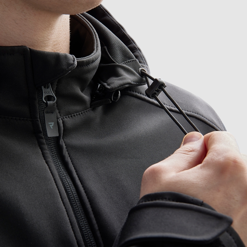 Softshell Moottoripyöräily takki Rebelhorn Slash Musta