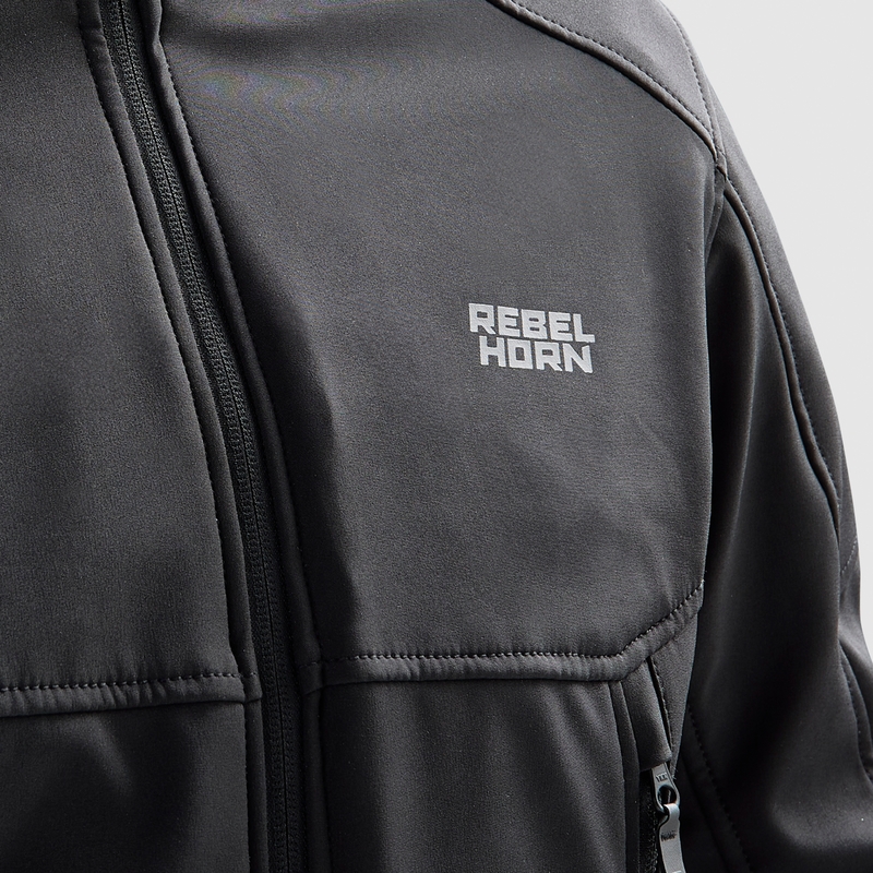 Softshell Moottoripyöräily takki Rebelhorn Slash Musta