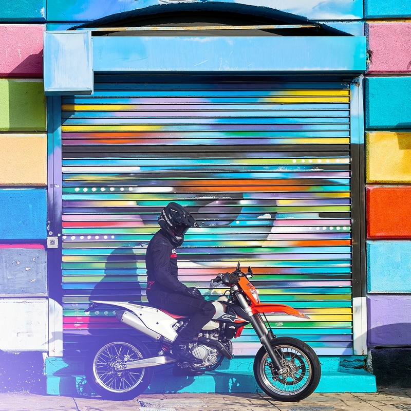 Alpinestars SMX Air musta-fluo-punainen moottoripyörätakki