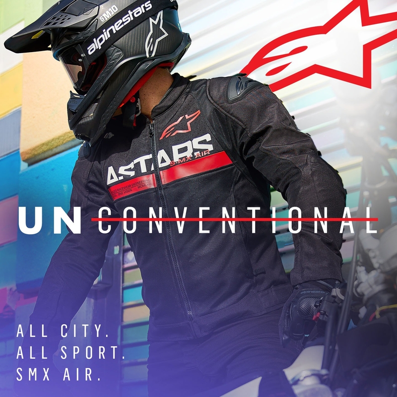 Alpinestars SMX Air musta-fluo-punainen moottoripyörätakki