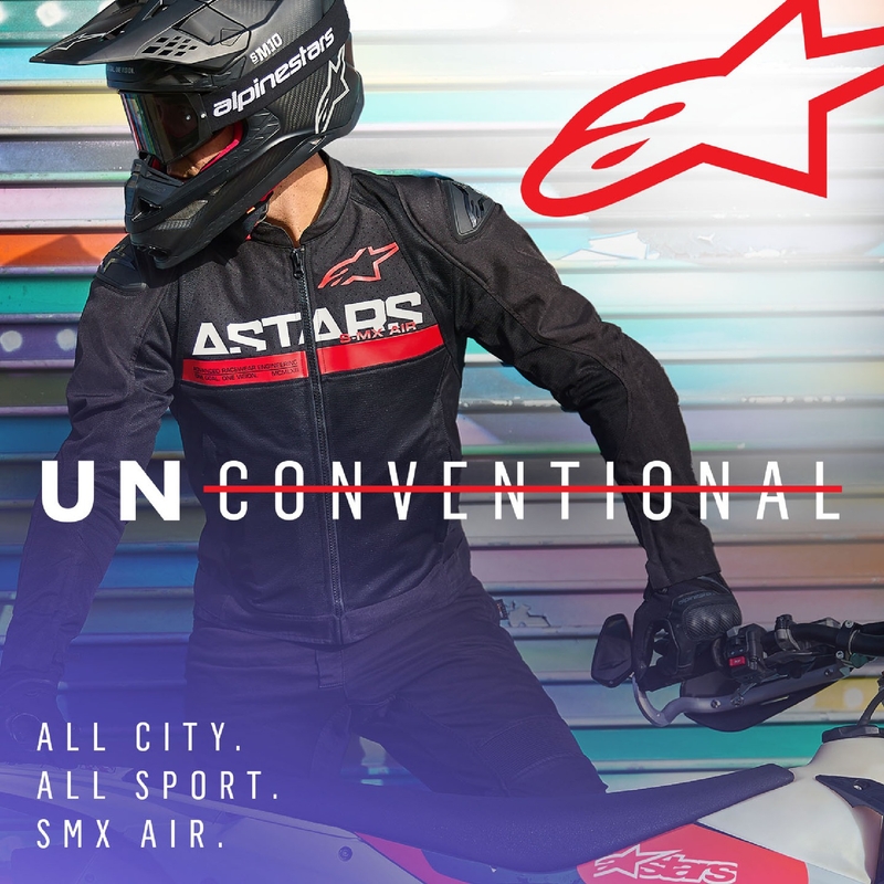 Alpinestars SMX Air musta-fluo-punainen moottoripyörätakki