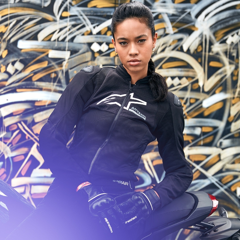 Alpinestars Stella SMX Air Naisten moottoripyöräily takki Musta