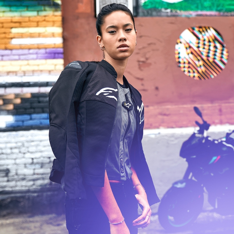 Alpinestars Stella SMX Air Naisten moottoripyöräily takki Musta