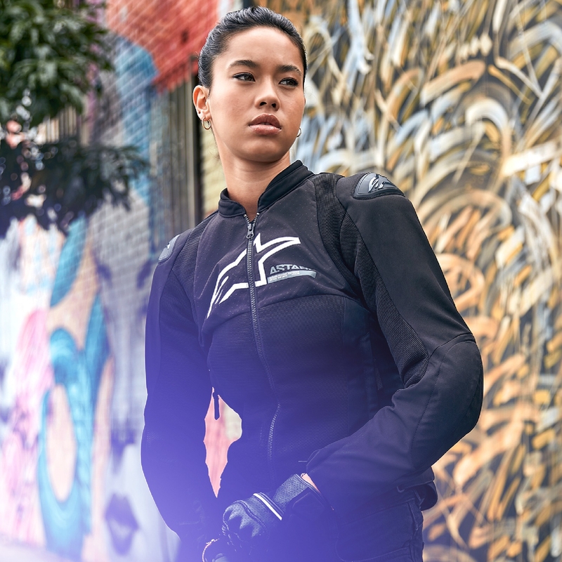 Alpinestars Stella SMX Air Naisten moottoripyöräily takki Musta