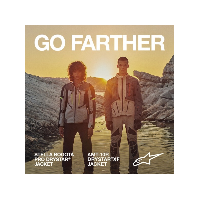 Alpinestars AMT-10R Drystar XF moottoripyöräily takki hiekka-musta-vaaleanpunainen