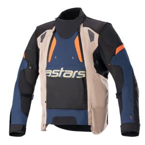 Alpinestars Halo Drystar tummansininen-haki-oranssi-musta moottoripyöräily takki