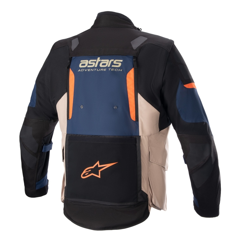 Alpinestars Halo Drystar tummansininen-haki-oranssi-musta moottoripyöräily takki