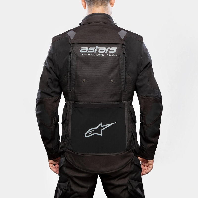 Alpinestars Halo Drystar tummansininen-haki-oranssi-musta moottoripyöräily takki