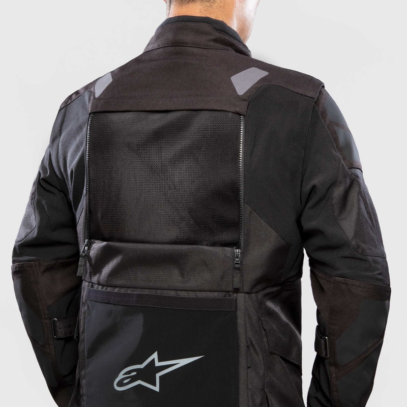 Alpinestars Halo Drystar tummansininen-haki-oranssi-musta moottoripyöräily takki