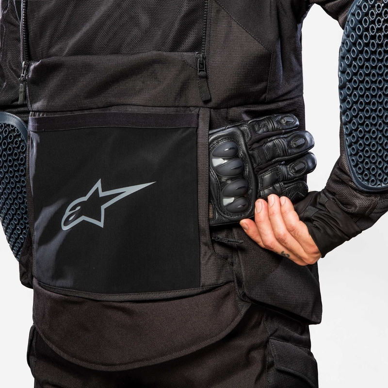 Alpinestars Halo Drystar vaaleanharmaa-tummanharmaa-musta-fluo-punainen moottoripyörätakki