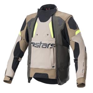 Alpinestars Halo Drystar khaki-beige-fluo-keltainen moottoripyörätakki