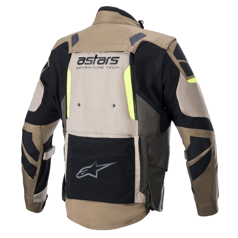 Alpinestars Halo Drystar khaki-beige-fluo-keltainen moottoripyörätakki