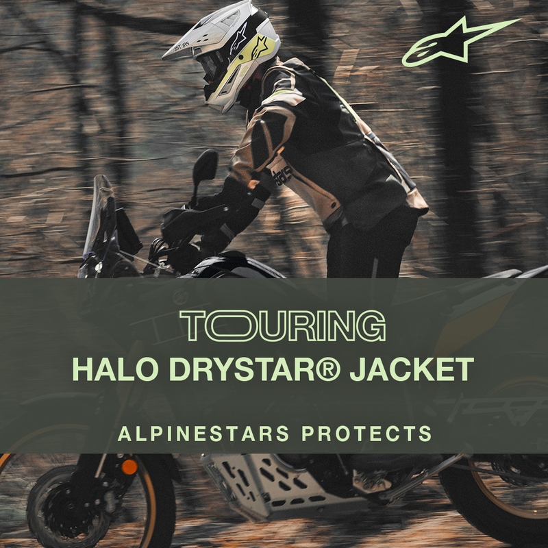 Alpinestars Halo Drystar khaki-beige-fluo-keltainen moottoripyörätakki