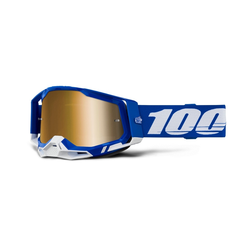 Motokrosové brýle 100% RACECRAFT 2 Blue zlaté plexi