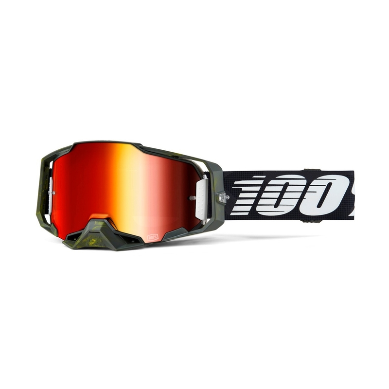 Motocross suojalasit 100% - USA ARMEGA Soledad punainen plexi