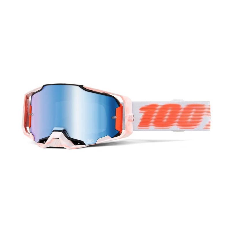 Motocross-lasit 100% - USA ARMEGA Tubular sininen pleksilasi