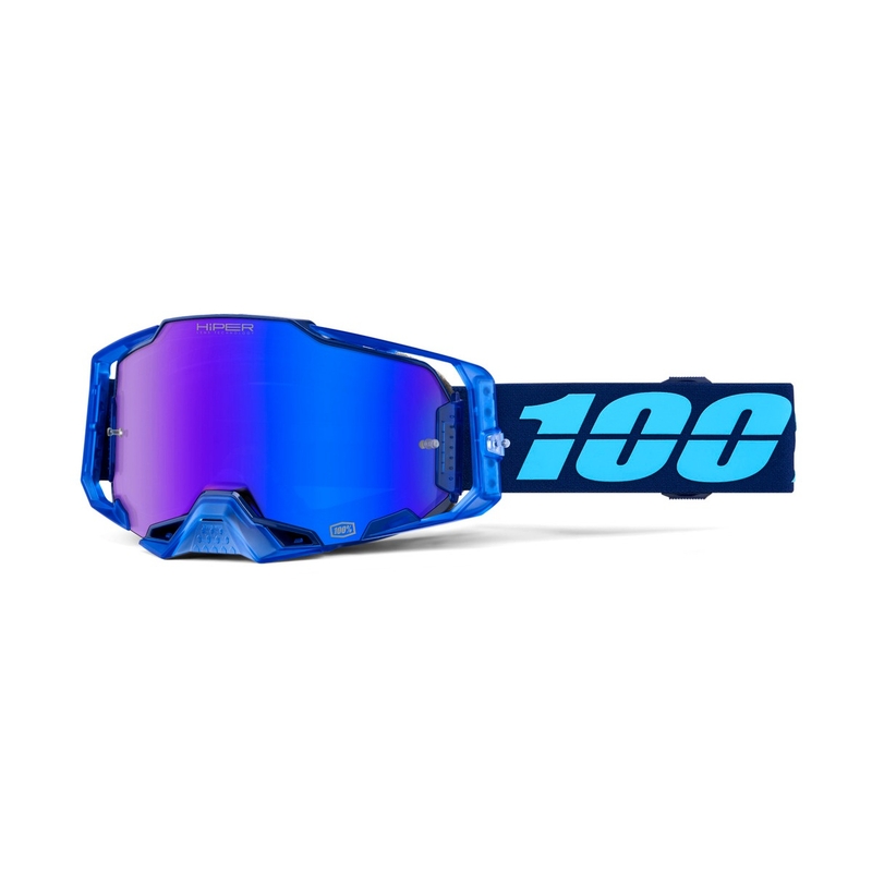 Motocross suojalasit 100% - USA ARMEGA COUPE - Hyper sininen plexi