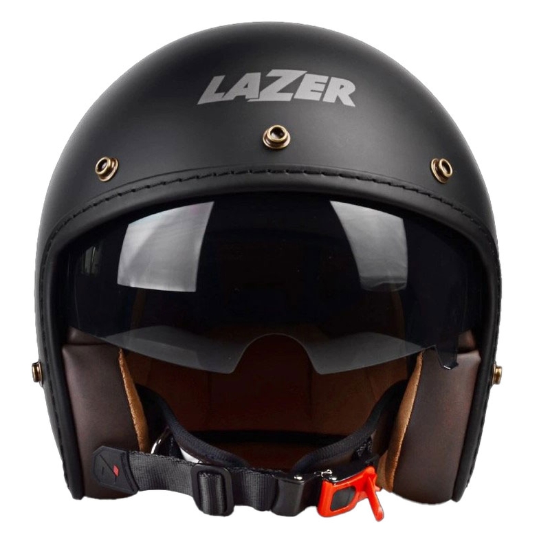 Lazer Mambo Evo Z-Line avoin moottoripyöräilykypärä musta mattamusta alennusmyynti